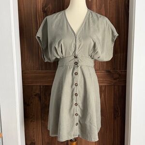 Quince Sage Tencel Button-Front Mini